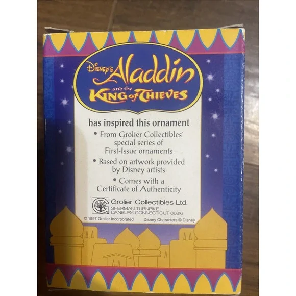 Aladdin & The King of Thieves Disney Christmas Grolier Ornament 1997 1st Issue - Picture 2 of 10